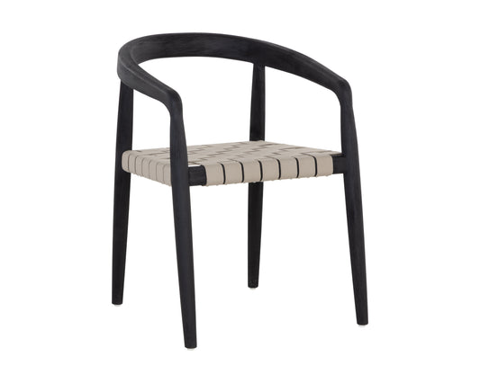 NAHLA CAYMAN DINING ARMCHAIR - CHARCOAL