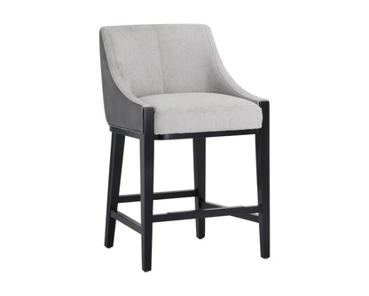 NAHLA AURORA COUNTER STOOL - POLO CLUB STONE / OVERCAST GREY