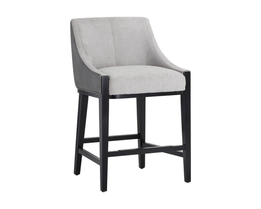 NAHLA AURORA COUNTER STOOL - POLO CLUB STONE / OVERCAST GREY