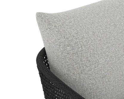 NAHLA CAPRI LOUNGE CHAIR - SMOKE GREY - COPACABANA MARBLE