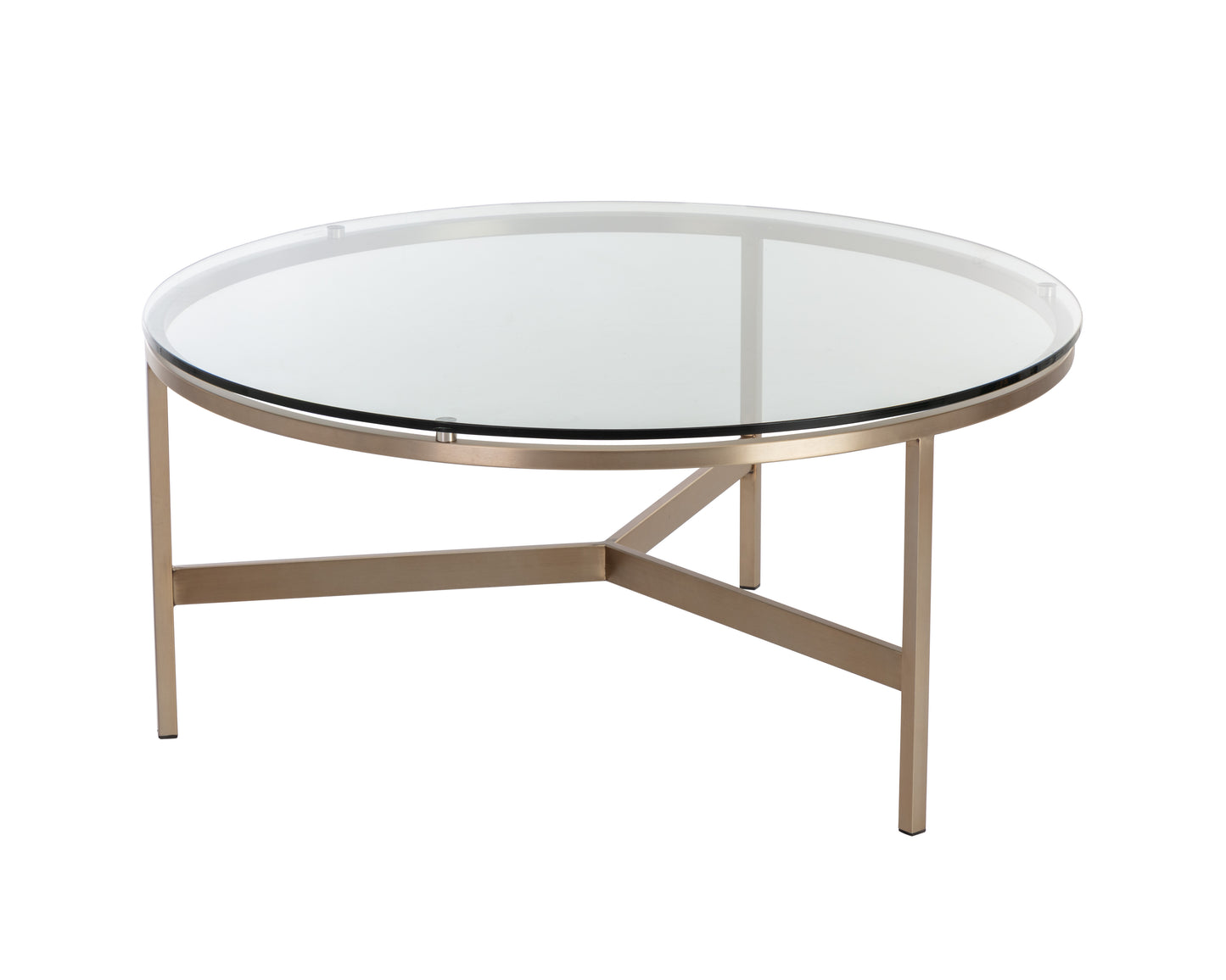 NAHLA FLATO COFFEE TABLE - ANTIQUE BRASS
