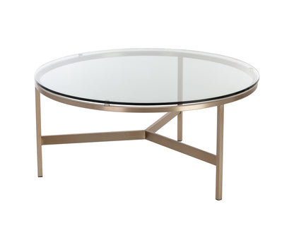 NAHLA FLATO COFFEE TABLE - ANTIQUE BRASS