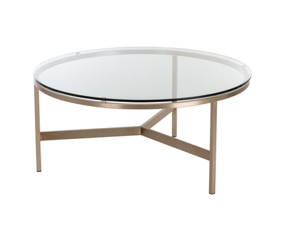 NAHLA FLATO COFFEE TABLE - ANTIQUE BRASS