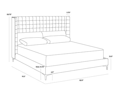 NAHLA CAIRO BED - KING - ANTONIO PORCELAIN