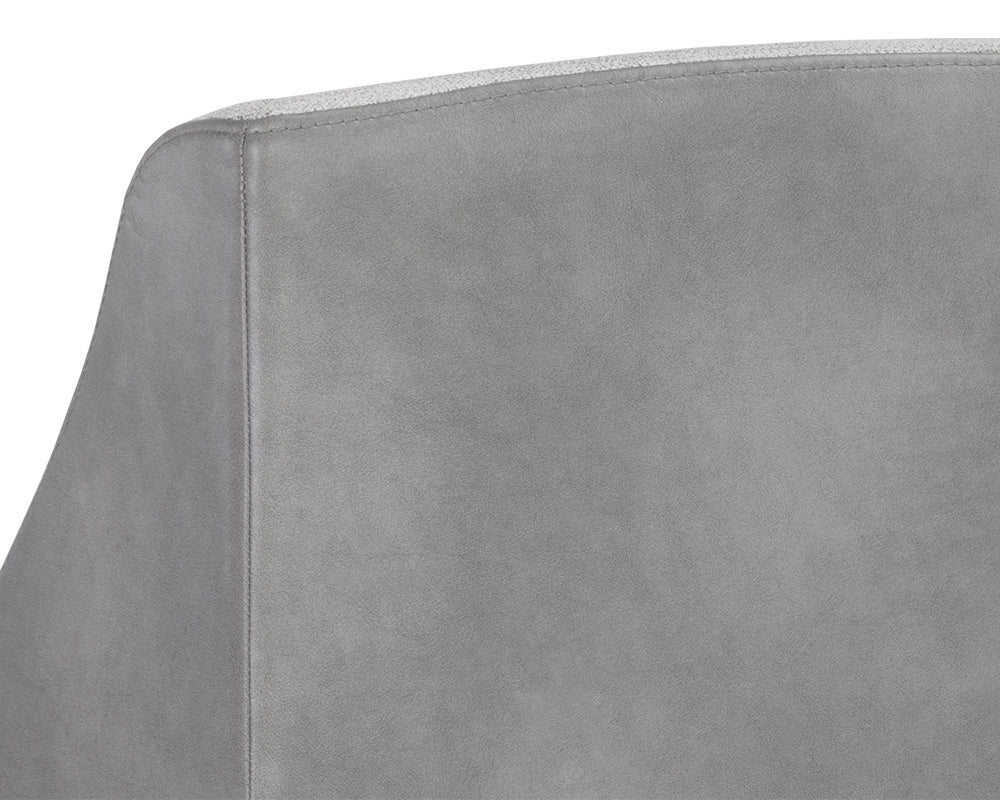 NAHLA DALARY COUNTER STOOL - BRAVO METAL / POLO CLUB STONE