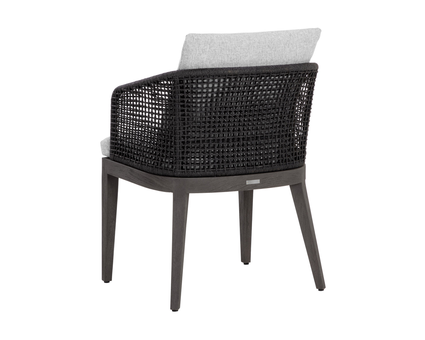 NAHLA CAPRI DINING ARMCHAIR - SMOKE GREY - COPACABANA MARBLE