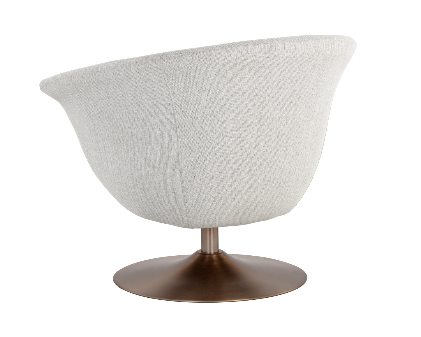 NAHLA CARINE SWIVEL LOUNGE CHAIR - MINA TAUPE
