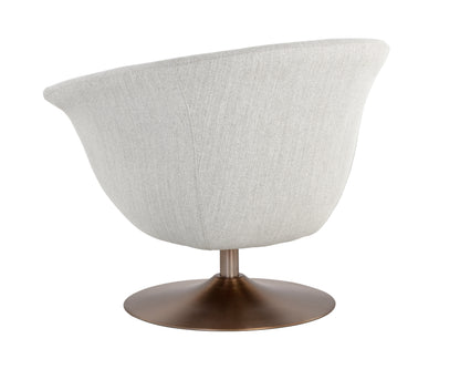 NAHLA CARINE SWIVEL LOUNGE CHAIR - MINA TAUPE
