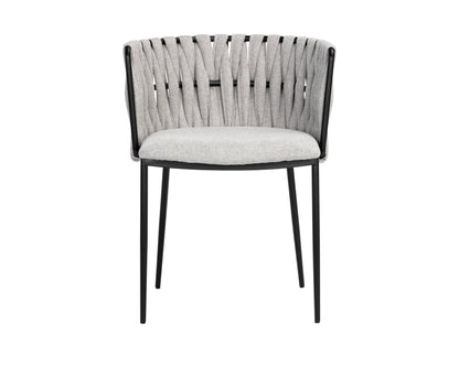 NAHLA SARAI DINING ARMCHAIR - BELFAST HEATHER GREY