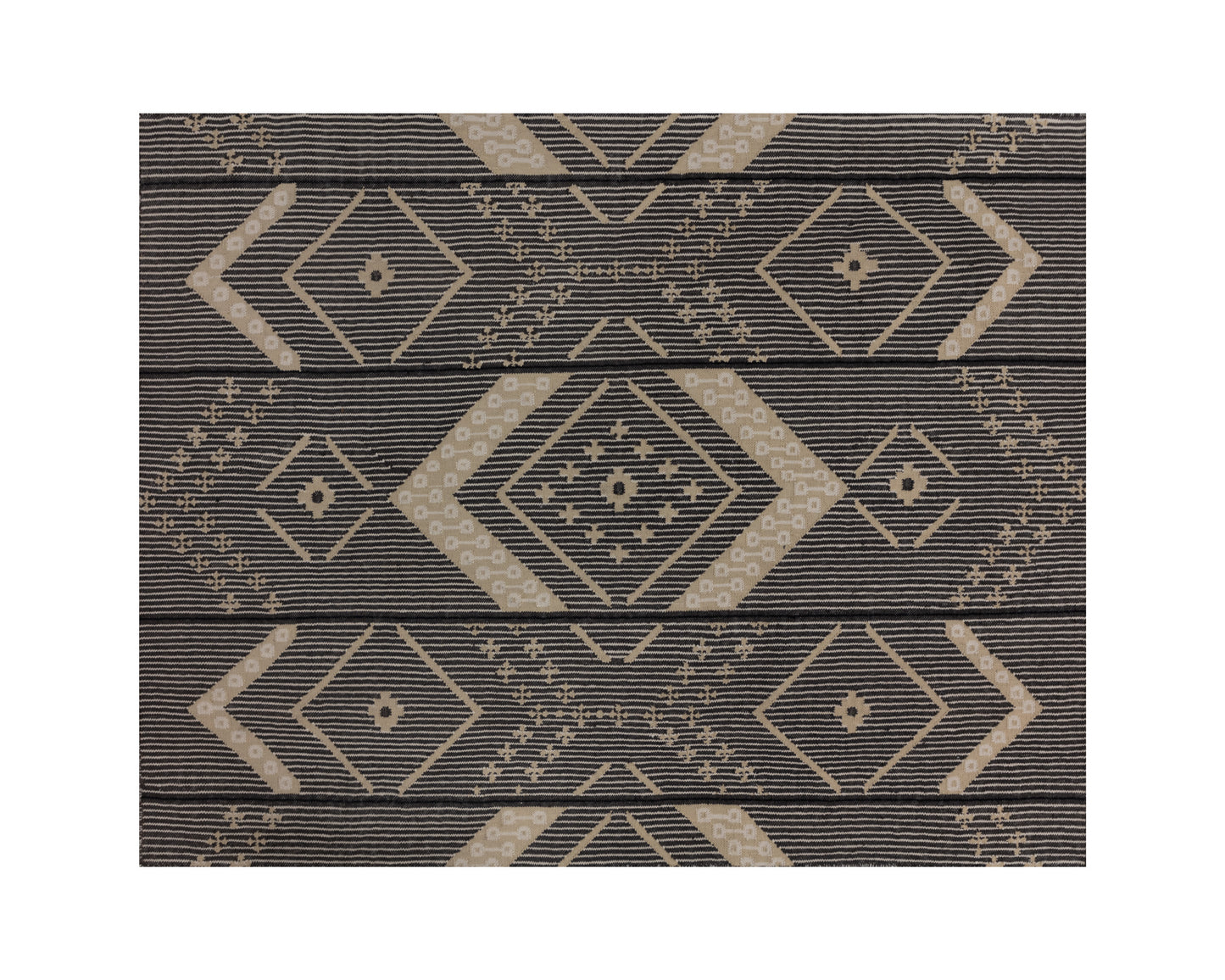 NAHLA ASANA HAND-WOVEN RUG - BLACK / TAN - 8' X 10'