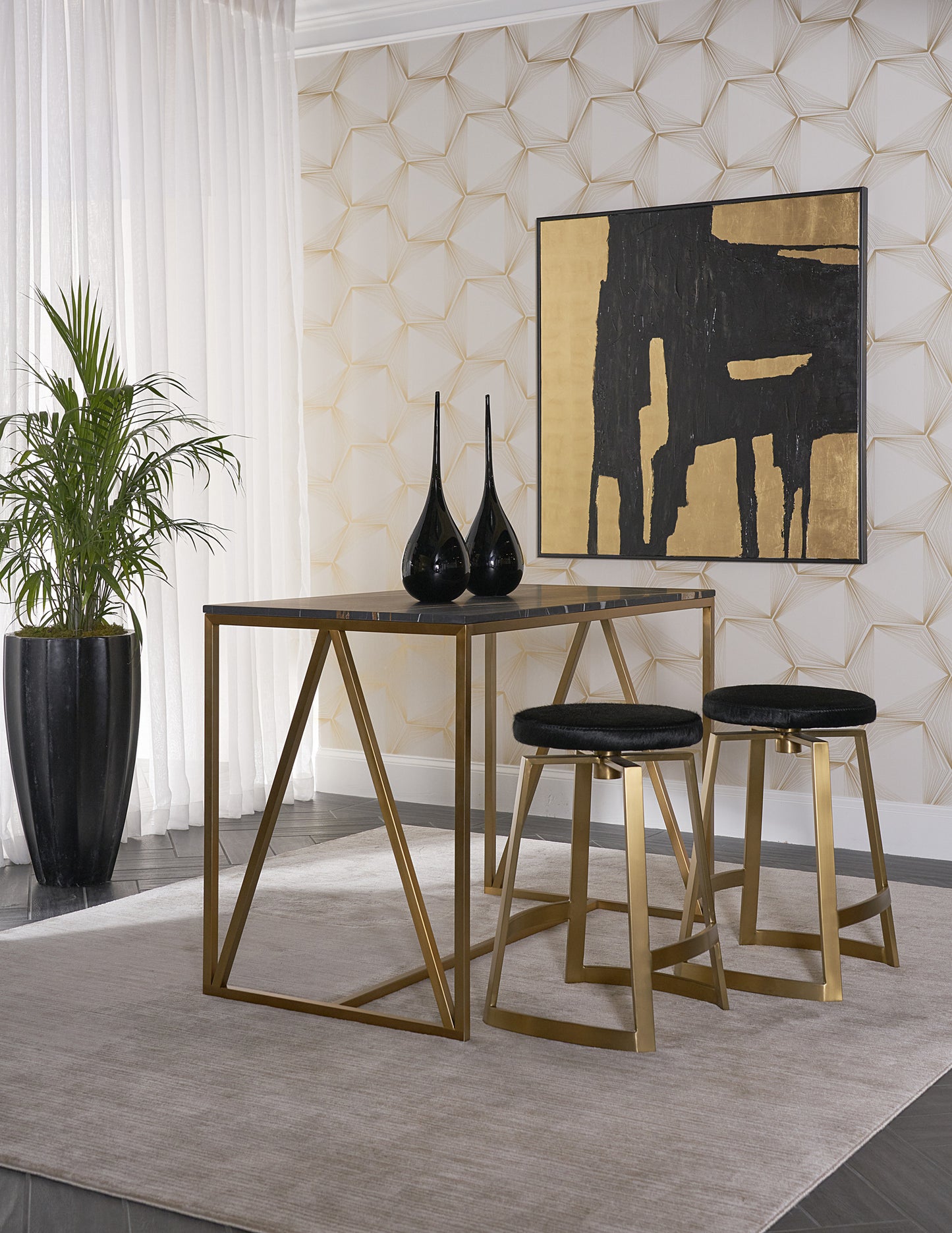NAHLA HENDRIX SWIVEL COUNTER STOOL