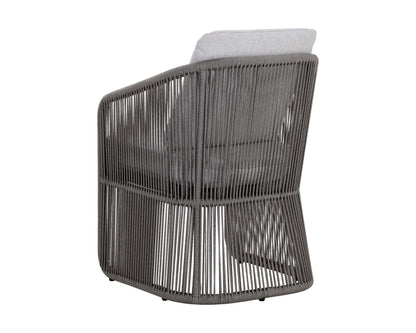 NAHLA ALLARIZ DINING ARMCHAIR - WARM GREY - GRACEBAY LIGHT GREY