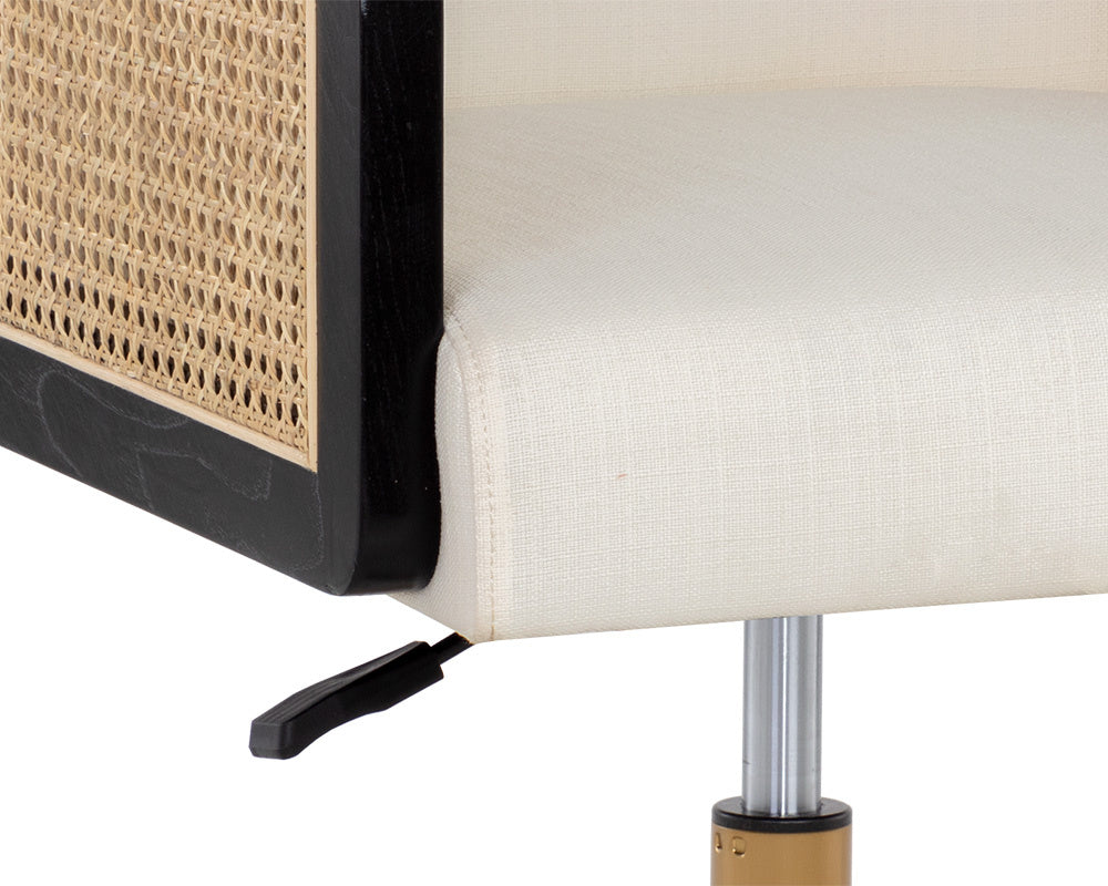NAHLA CLAUDETTE OFFICE CHAIR - LINOSO IVORY