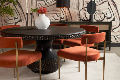 NAHLA SENECA DINING CHAIR - ANTIQUE BRASS - DANNY RUST