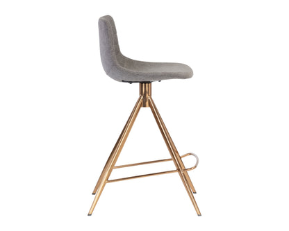 NAHLA ANDRES SWIVEL COUNTER STOOL - BELFAST KOALA GREY