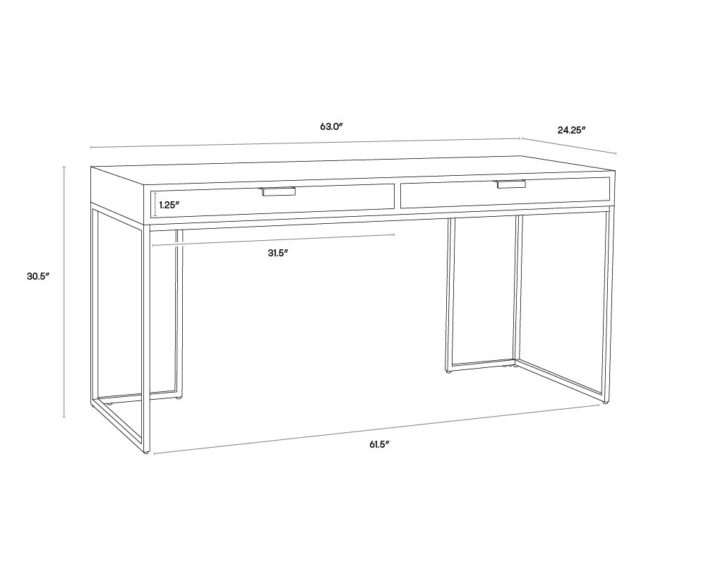 NAHLA JIRO DESK - GREY SHAGREEN