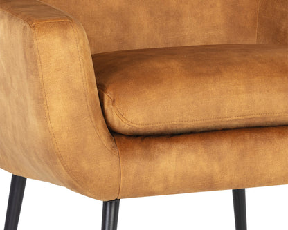 NAHLA ALETTA LOUNGE CHAIR - NONO TAPENADE GOLD