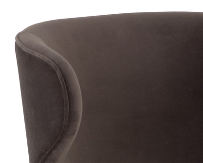 NAHLA SIMONE SWIVEL DINING CHAIR - MEG ASH