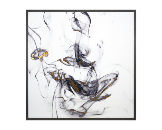 NAHLA SMOLDERING - 48" X 48" - CHARCOAL FRAME