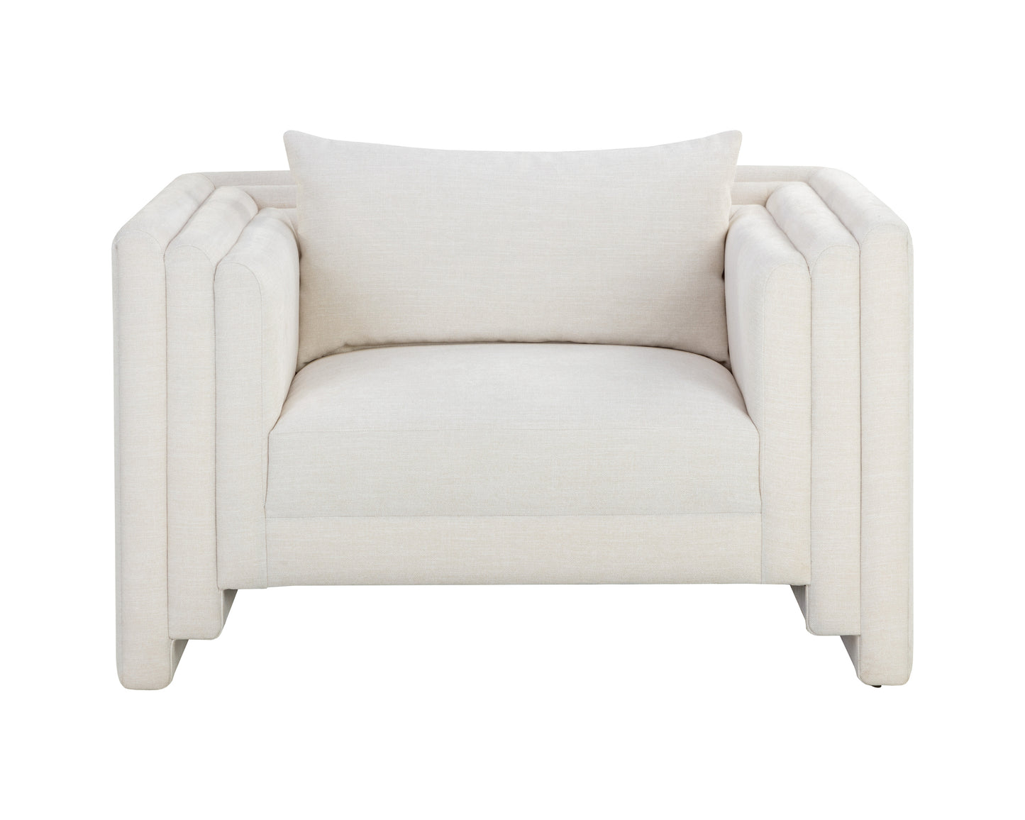 NAHLA KIRA ARMCHAIR - HEATHER IVORY TWEED