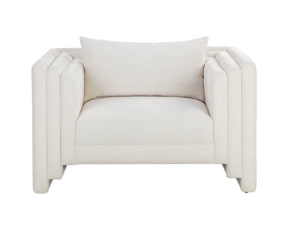 NAHLA KIRA ARMCHAIR - HEATHER IVORY TWEED