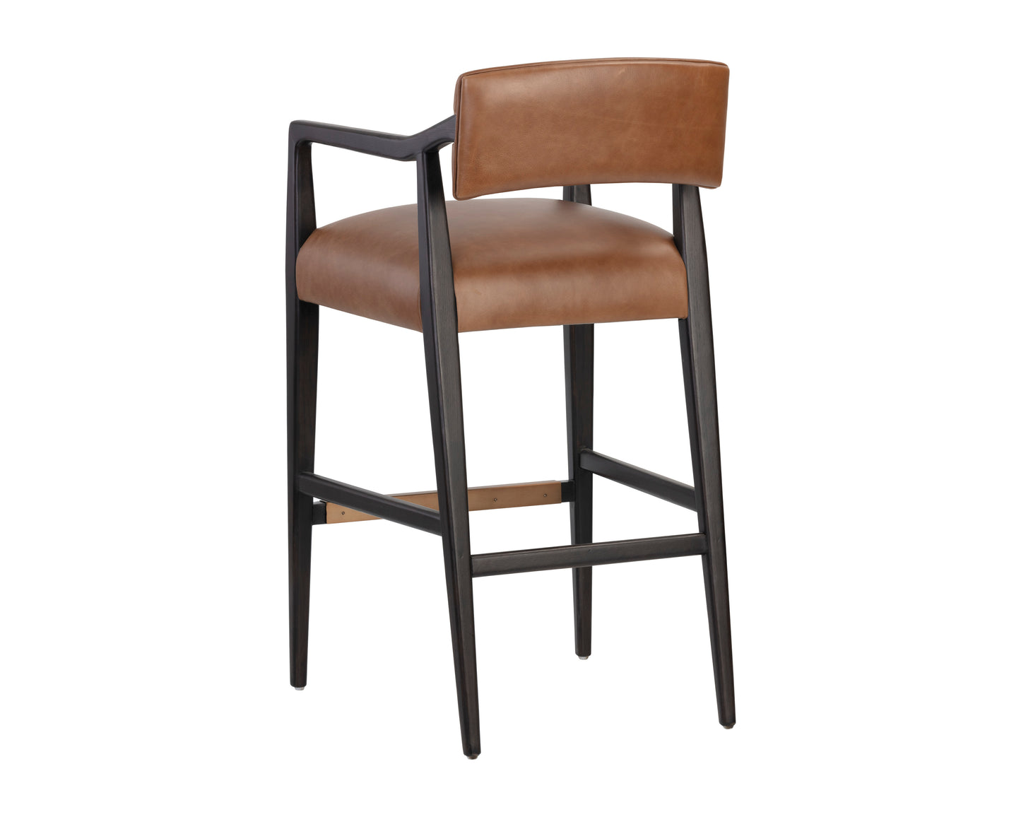 NAHLA KEAGAN BARSTOOL - SHALIMAR TOBACCO LEATHER