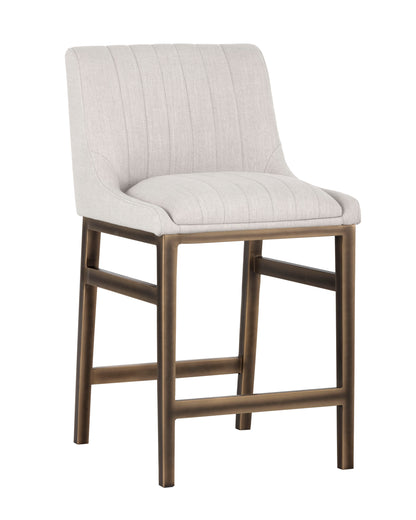 NAHLA HALDEN COUNTER STOOL - BEIGE LINEN