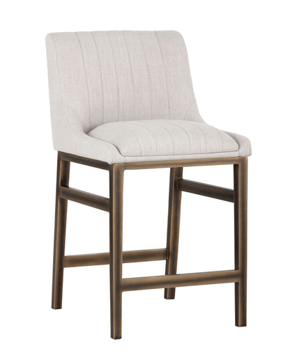 NAHLA HALDEN COUNTER STOOL - BEIGE LINEN