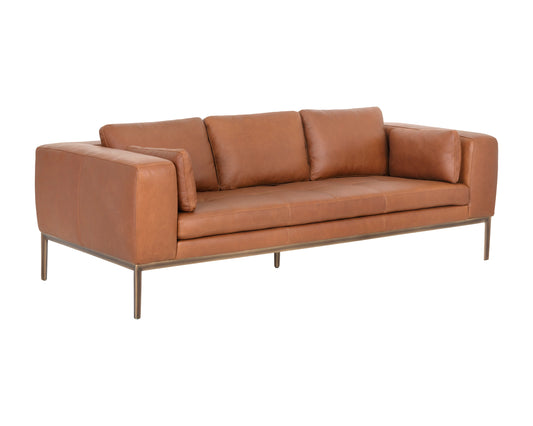 NAHLA BURR SOFA - BEHIKE SADDLE LEATHER