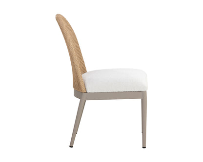 NAHLA CALANDRI DINING CHAIR - GREIGE - LOUIS CREAM