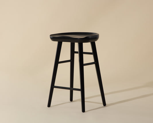 NAHLA DOMINIC COUNTER STOOL - BLACK