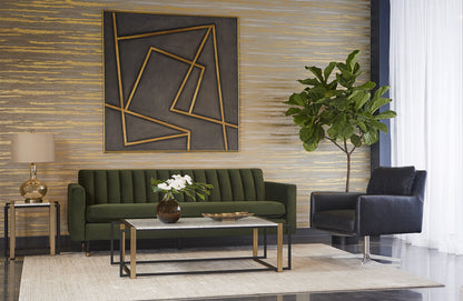 NAHLA IN A MAZE - 60" X 60" - GOLD FLOATER FRAME