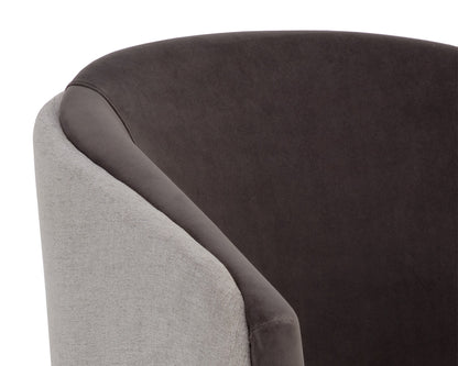 NAHLA SHEVA DINING ARMCHAIR - ERNST SANDSTONE / MEG ASH