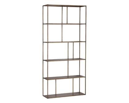 NAHLA EIFFEL BOOKCASE - LARGE - ANTIQUE BRASS