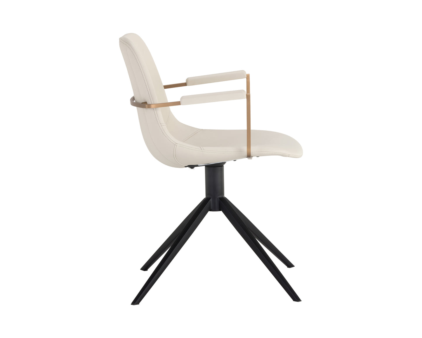 NAHLA CASSIUS SWIVEL DINING ARMCHAIR - DILLON CREAM