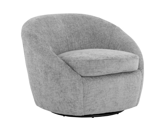 NAHLA BLISS SWIVEL LOUNGE CHAIR - HUSKY GREY