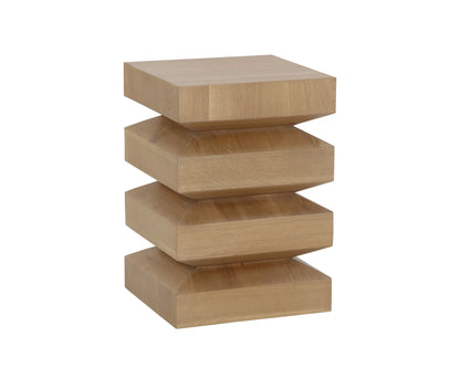 NAHLA CORMAC END TABLE - RUSTIC OAK