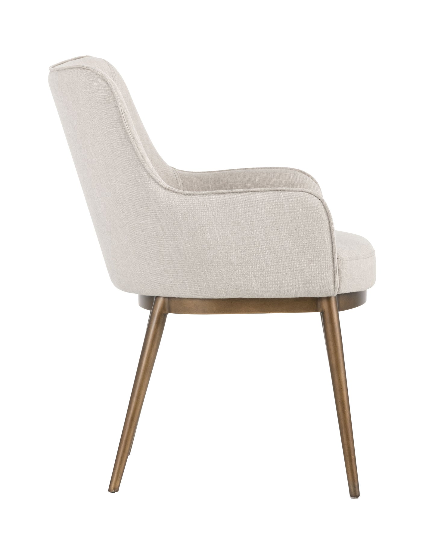 NAHLA FRANKLIN DINING ARMCHAIR - BEIGE LINEN
