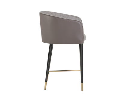NAHLA ASHER COUNTER STOOL - FLINT GREY / NAPA TAUPE