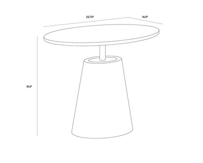 NAHLA KADIN SIDE TABLE - GREY