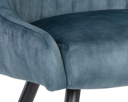 NAHLA CHARDON DINING CHAIR - NONO PETROL