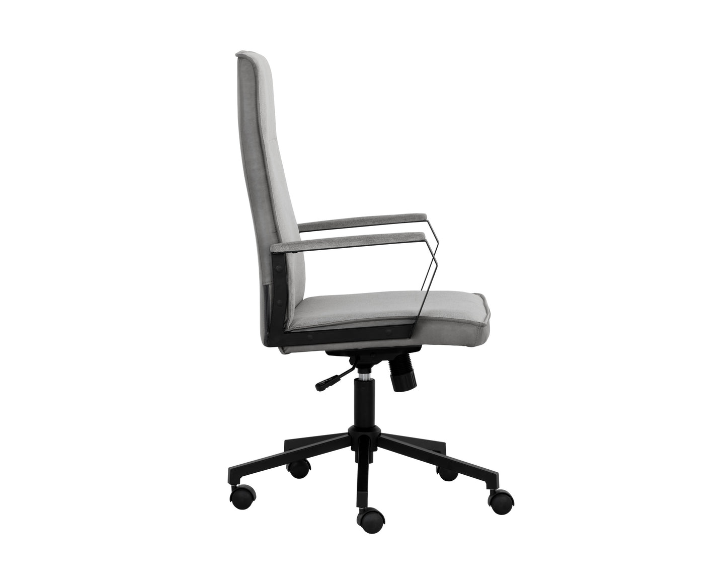 NAHLA SWANSON OFFICE CHAIR - POLO CLUB STONE / BRAVO METAL