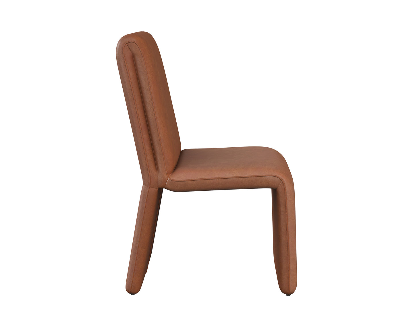 NAHLA CASCATA DINING CHAIR - MARSEILLE CAMEL LEATHER