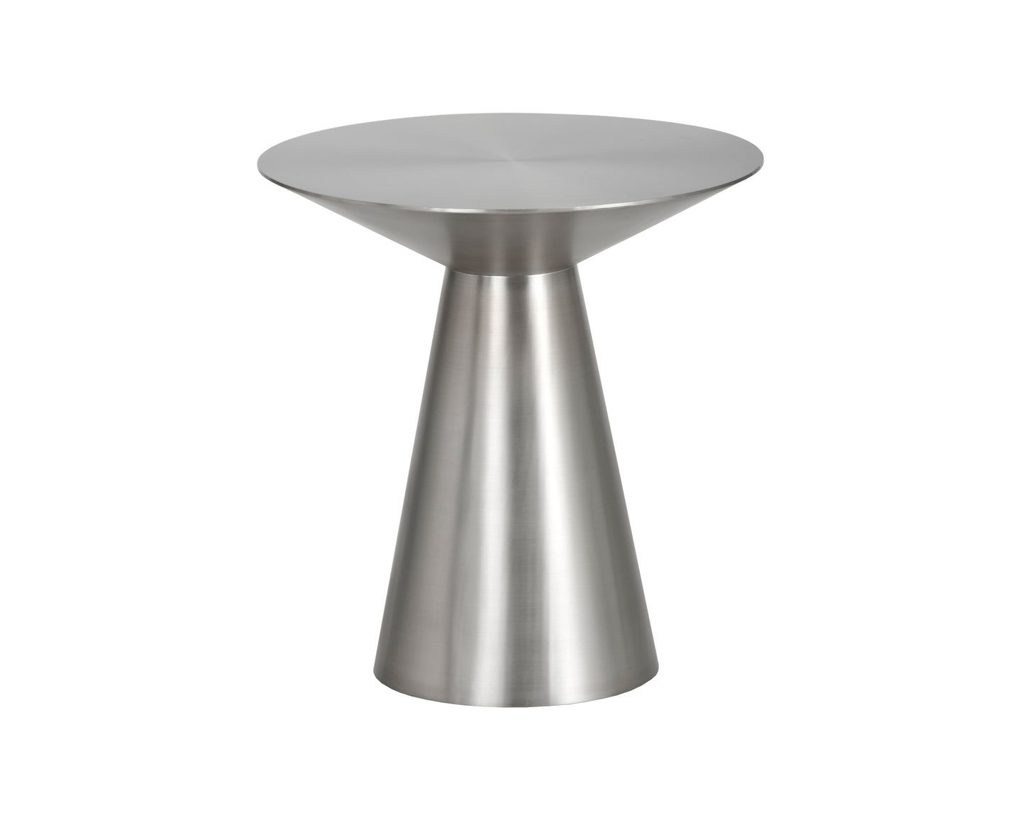 NAHLA CARMEL END TABLE - STAINLESS STEEL