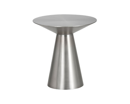 NAHLA CARMEL END TABLE - STAINLESS STEEL