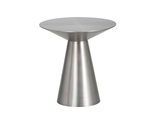 NAHLA CARMEL END TABLE - STAINLESS STEEL