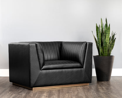 NAHLA BRADLEY ARMCHAIR - VINTAGE BLACK