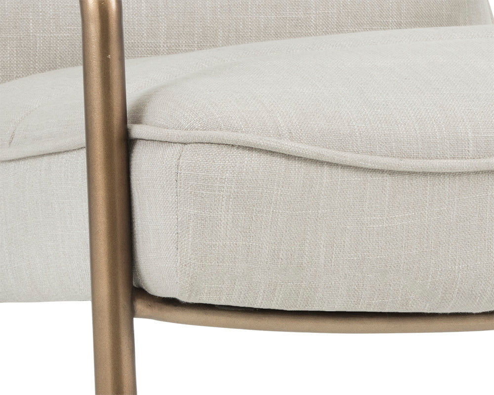 NAHLA LINCOLN LOUNGE CHAIR - BEIGE LINEN