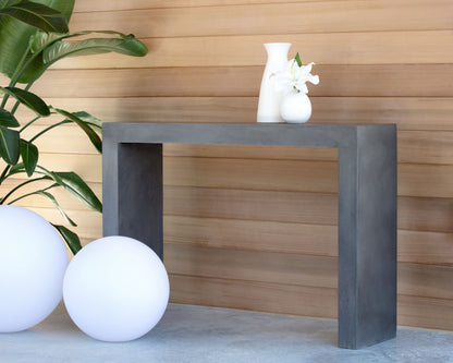 NAHLA AXLE CONSOLE TABLE - GREY