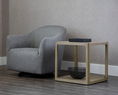 NAHLA DONCASTER SIDE TABLE - SMOKE GREY